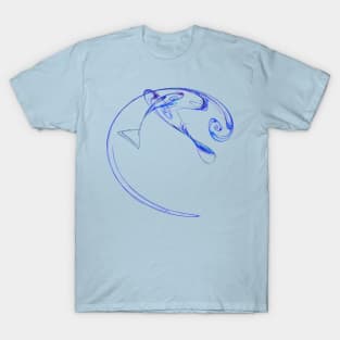 Fractal - Three Blue Fish T-Shirt